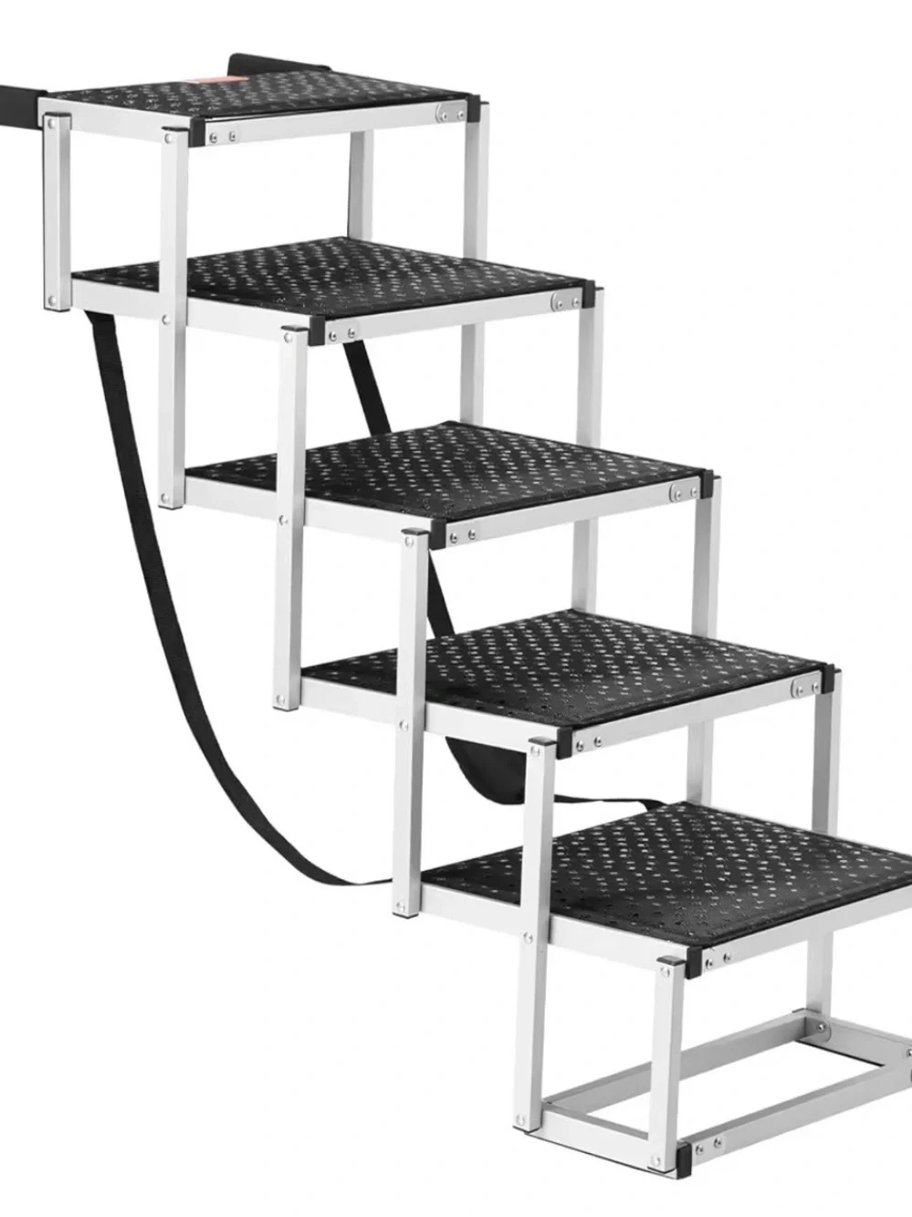 VEVOR 4-Step Dog Car Steps, Folding Dog Ramp with Nonslip Surface
